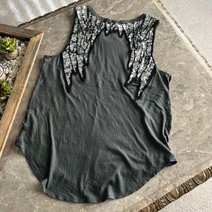 Sequin wings Tank